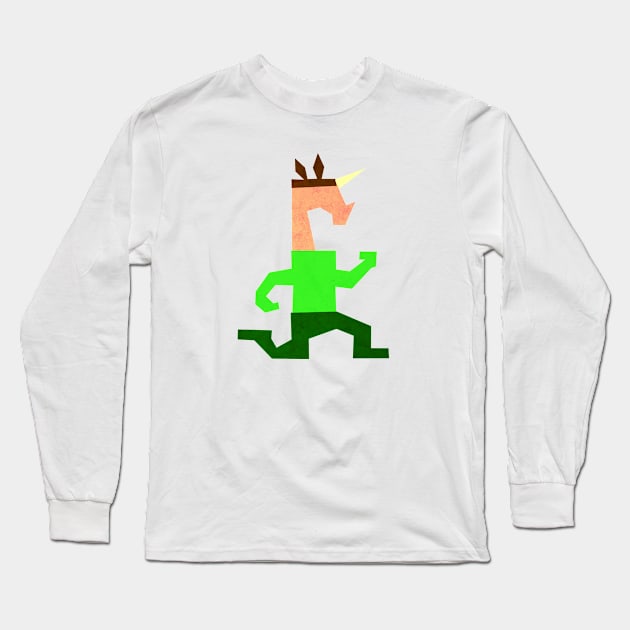 Pitfall Unicorn Long Sleeve T-Shirt by Thatssounicorny